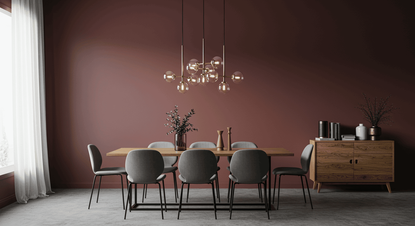 פינת אוכל עם תאורה